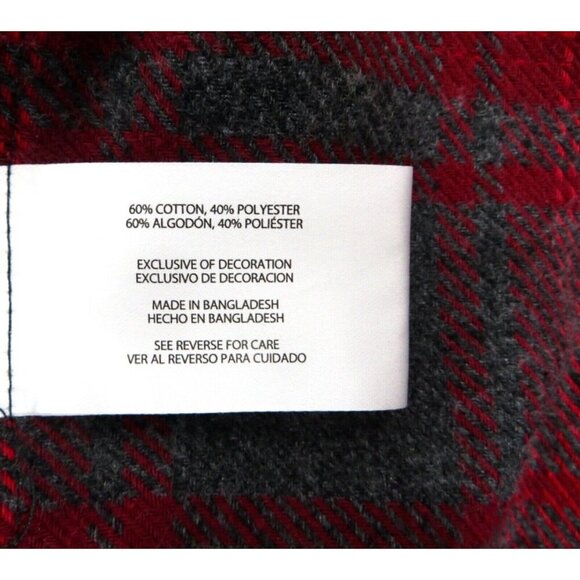 NEW! Orvis Heavy Weight Flannel Shirt Shacket Long Sleeve Red Gray SZ L - Picture 6 of 6